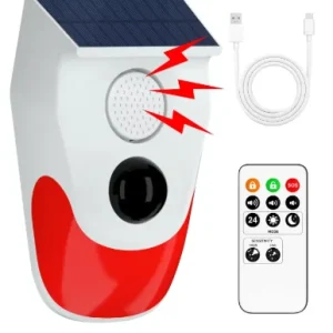 Alarma solar de seguridad con sensor de movimiento para exterior