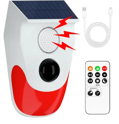 Alarma solar de seguridad con sensor de movimiento para exterior