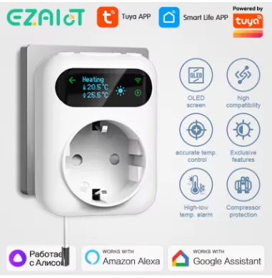 Termostato WiFi inteligente con control de temperatura por app